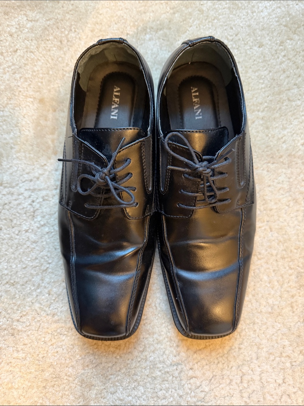 Alfani Black Lace-Up Dress Shoes